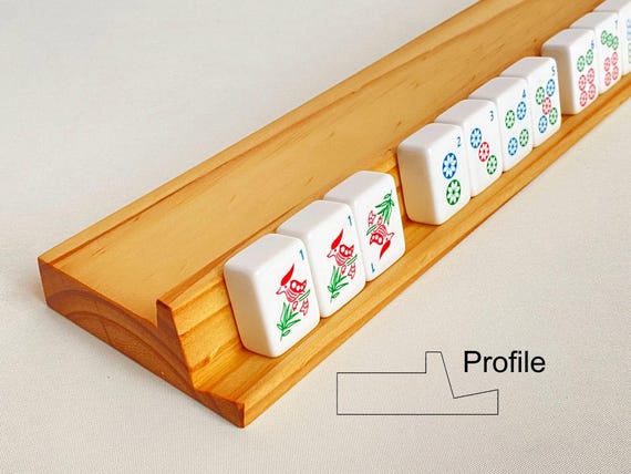 Pack of 4 Extra Wide Mahjong Tile Racks With Pusher Sticks - Etsy