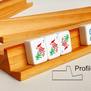 Pack of 4 Mahjong Tile Racks with High Back Ledge