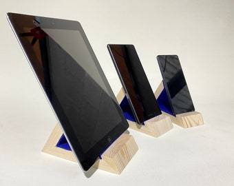 Wooden phone/tablet stand