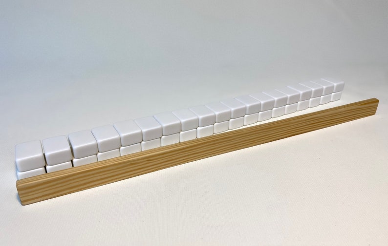 Wooden Mahjong tile rack and pusher image 4