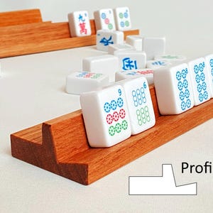 Pack of 4 Tasmanian Oak Mahjong Racks - With Pushers