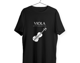Camiseta de viola / algodón orgánico / camiseta de orquesta / unisex / camiseta de músico / estampado divertido de viola / regalo para músico / alto / violista / violista