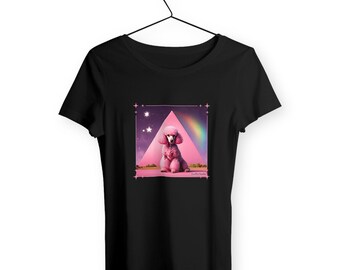 Camiseta de caniche de ensueño / algodón orgánico / camiseta de perro / amante de los caniches / regalo para amantes de los perros / regalo para amantes de los caniches / caniche rosa / estampado divertido de caniche