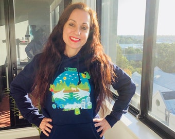 Sudadera vegana Earth / algodón orgánico / tinta vegana / activista vegano / vegano divertido / ecológico / envío sin plástico / respetuoso con el planeta