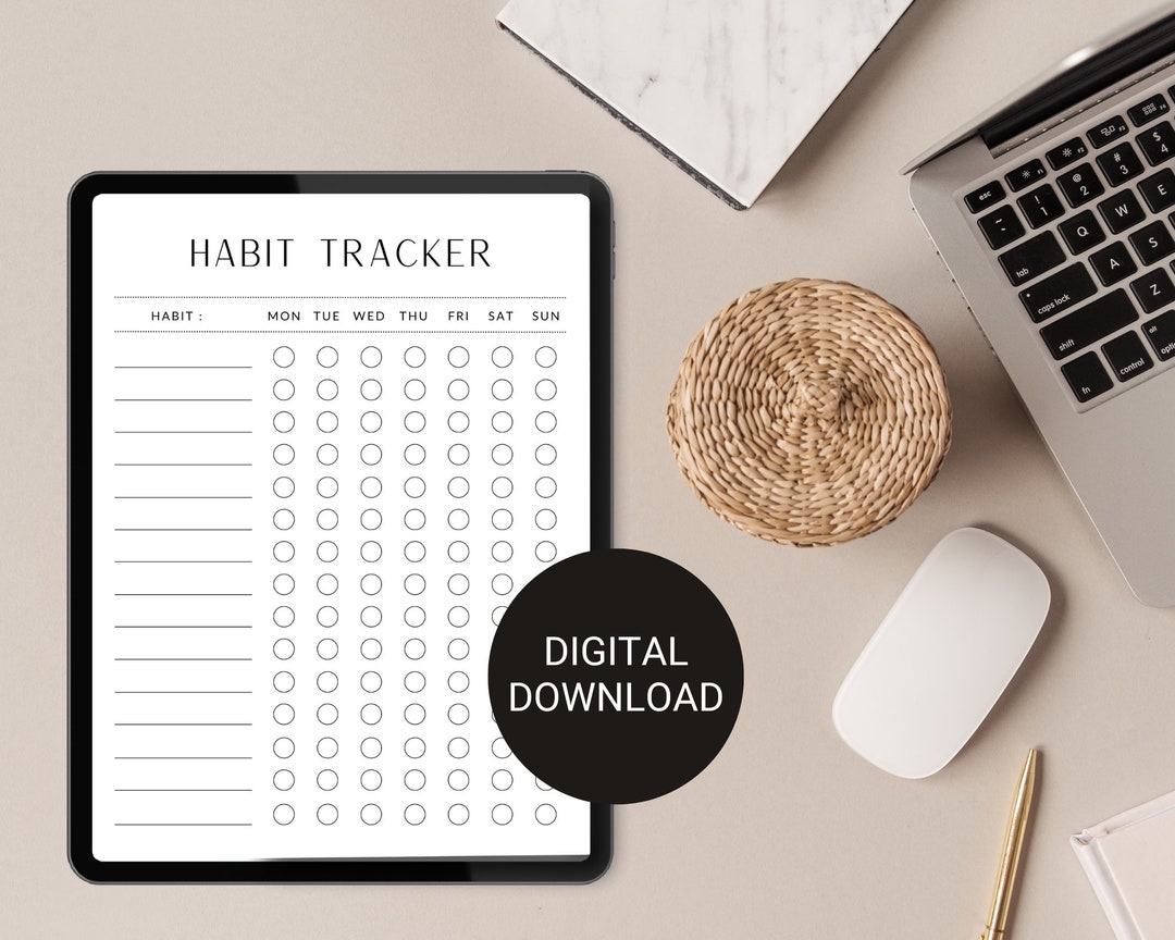 Habit Tracker Daily Tracker Printable Weekly Habits Tracker Habit Habit Tracker Daily Tracker Printable Weekly Habits Tracker Habit