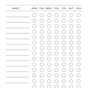 Habit Tracker, Daily Tracker Printable, Weekly Habits Tracker, Habit ...