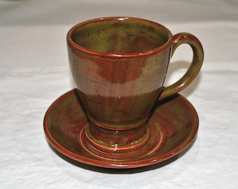 Handmade Ceramic Cup and Saucer