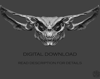 Gremlin Skull 3D Model Digital Download