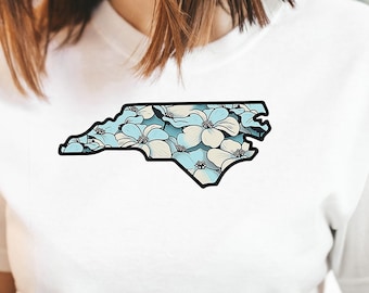 North Carolina Flower Shirt, NC Dogwood Graphic Tee