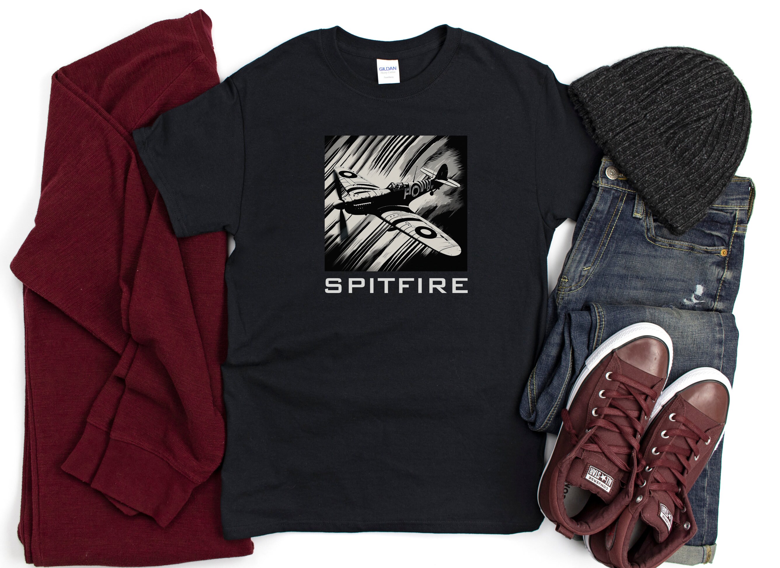 Spitfire T Shirt, Spitfire Shirt, World War 2 Shirt, World War II Spitfire, Dspitfire t shirt