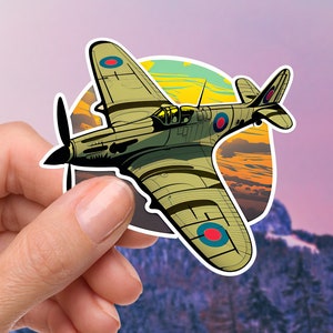 Spitfire Sticker, Spitfire Stickers, World War 2 Sticker,  World War II Sticker, Plane Sticker,  British Aviation Sticker