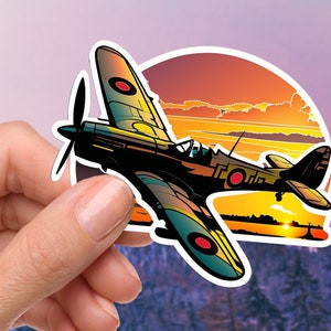 Spitfire Sticker, Spitfire Stickers, World War 2 Sticker,  World War II Sticker, Plane Sticker,  British Aviation Sticker