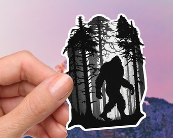 Squatch Vinyl Sticker, Sasquatch Vinyl Sticker, Sasquatch, Bigfoot, Bigfoot Sticker, Friendly Bigfoot, Kryptids, Mythic Beasts,