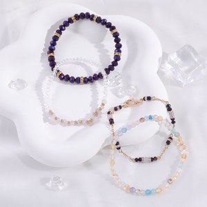 Set di bracciali con perline Boho, braccialetto di protezione energetica, ciondolo stella a otto punte, braccialetto di perle, braccialetto di pietre preziose, braccialetto di guarigione, regalo immagine 8