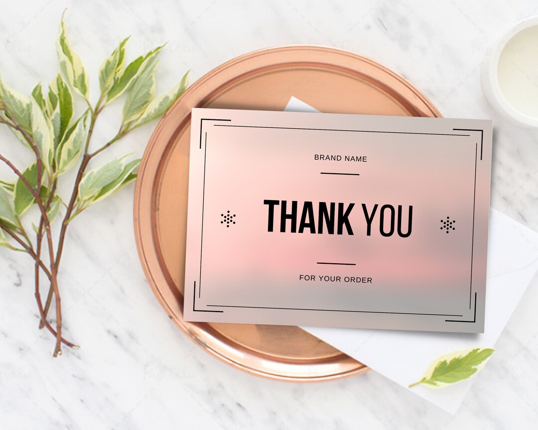 Thank You Card Template Small Business, Editable Business Thank You ...