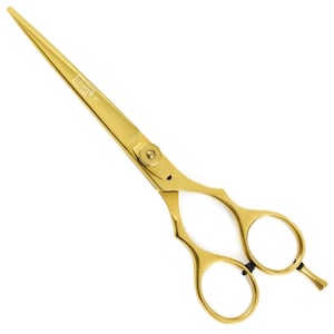 Professionelle Goldschere 7, Friseur, Rasiermesserkante Friseurscheren, Edelstahl Haarschneideschere für Salon und Zuhause