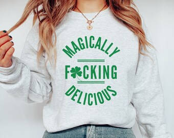 St. Patrick's Day Sweatshirt Shamrock St Patricks Day Long Sleeve Drinking Shirts St. Patty's Day Top Funny St Pattys
