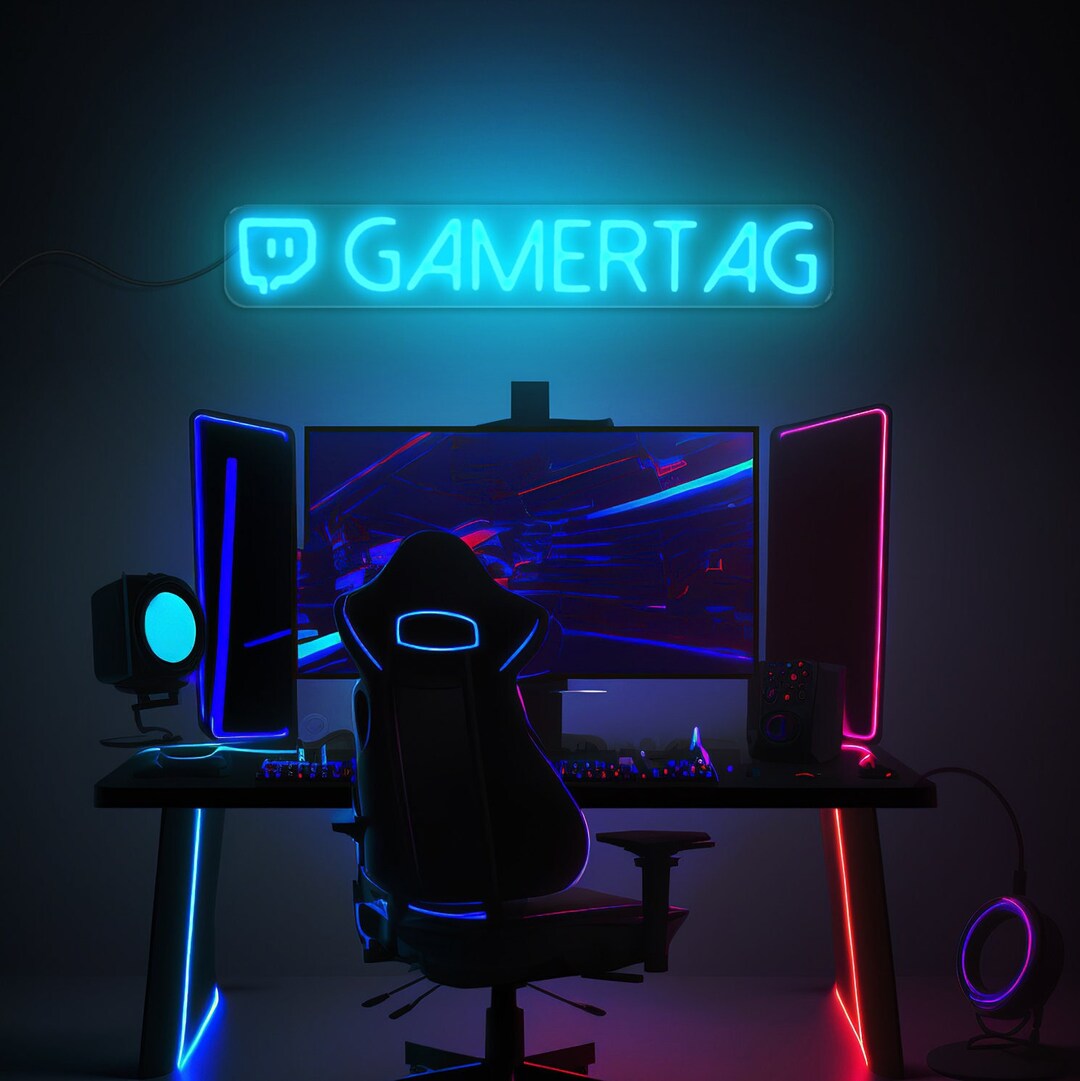 Custom Gamertag Neon Sign, Username Neon Sign, Custom Twitch Neon Sign