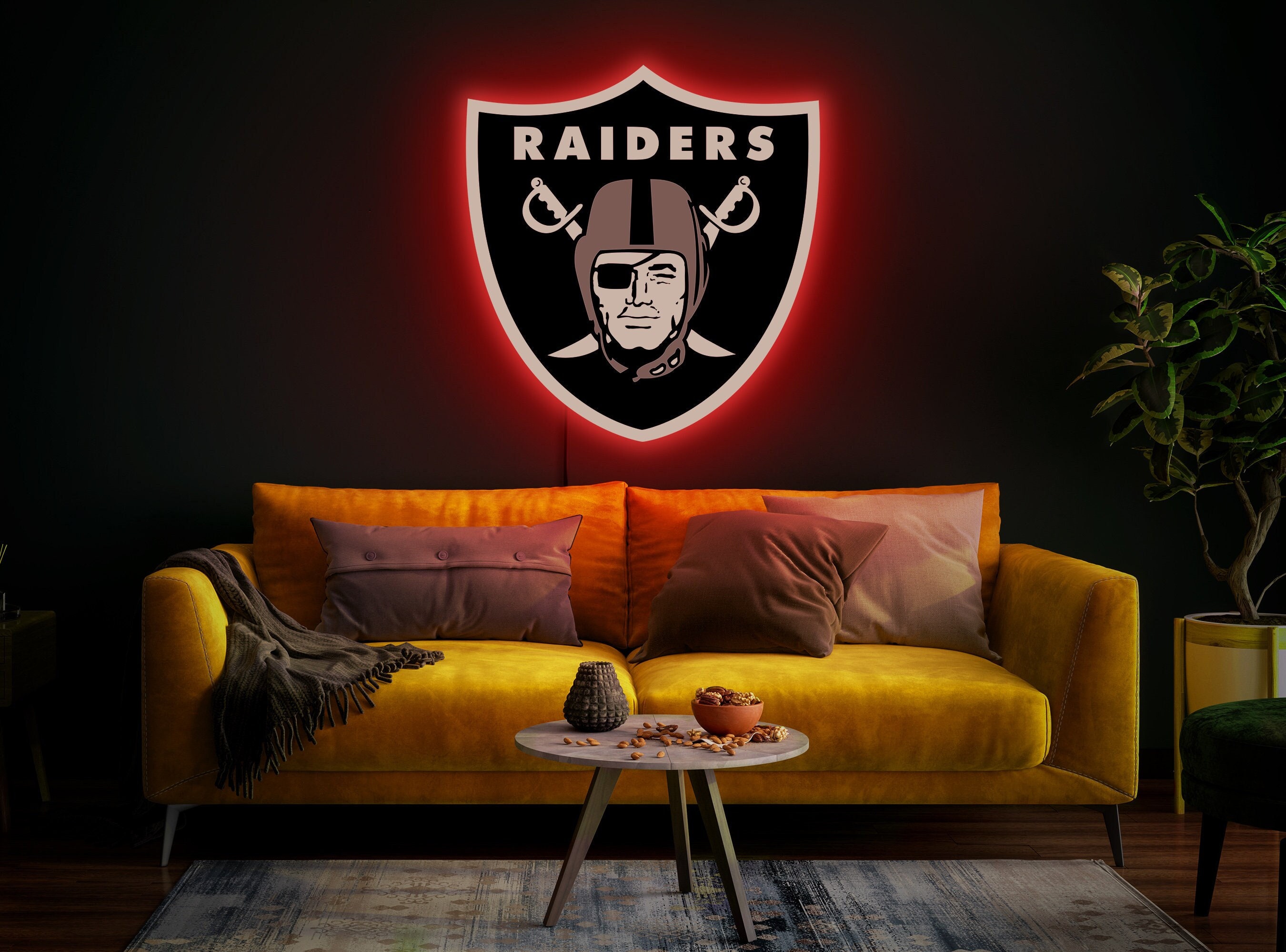 Las Vegas Raiders LED XL Round Wall Décor – SPORTSMANIA