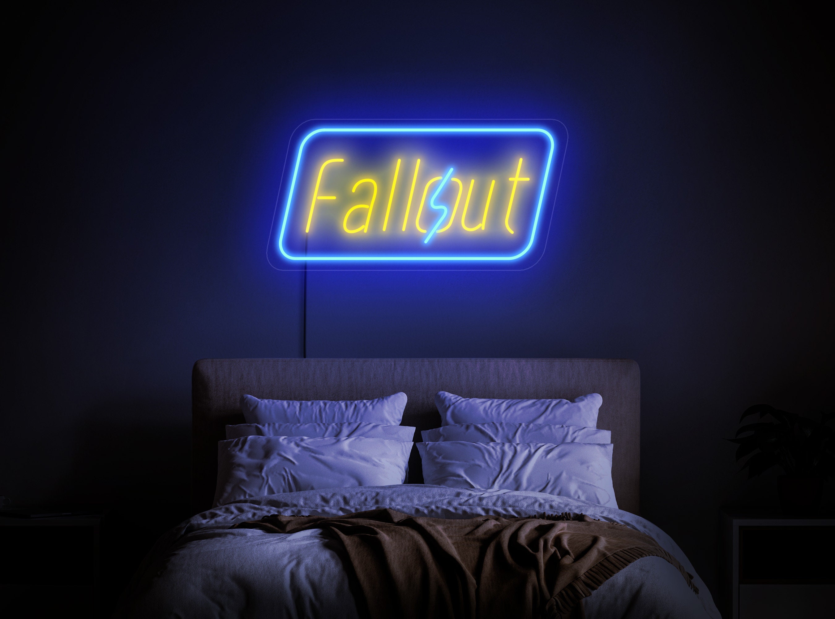 Fallout Neon Sign Fallout Led Sign Fallout Sign Fallout Etsy