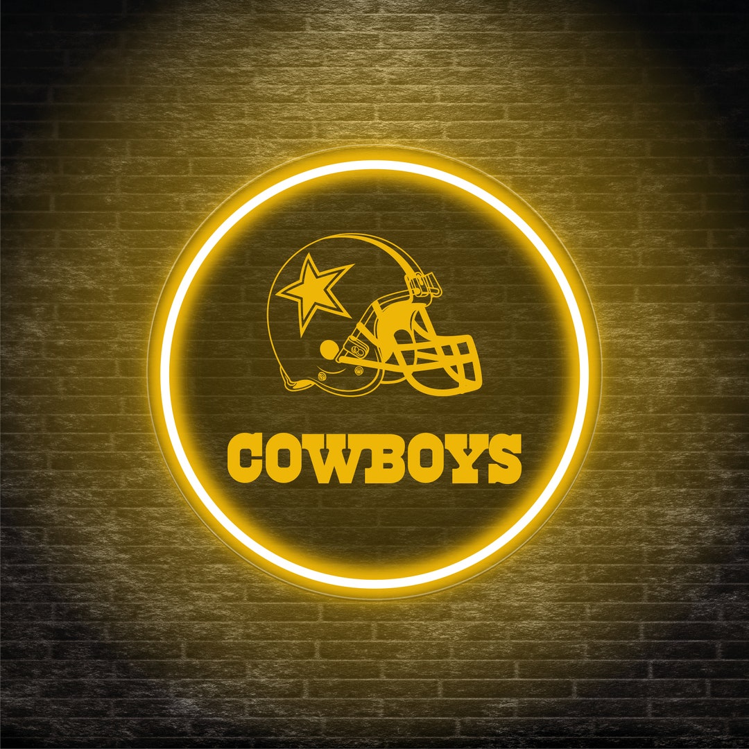 Dallas Cowboys Neon Sign Dallas Cowboys Led Sign Dallas Etsy