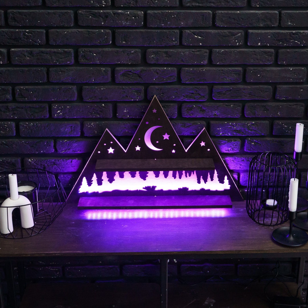 Mountain Shelf for Crystals Mountain Wood Shelf Wooden Etsy