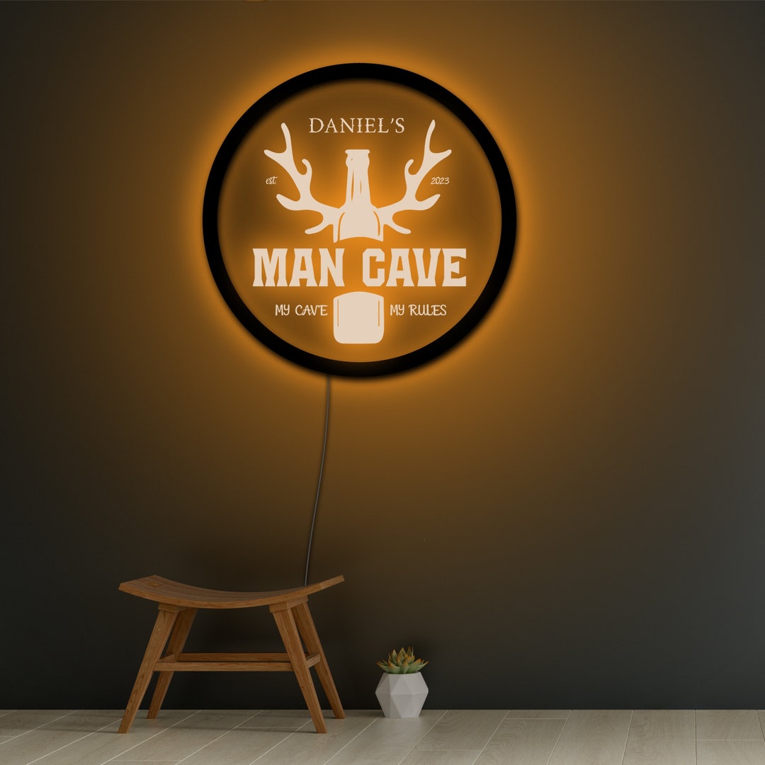 Neon Garage Sign, Man Cave Led Sign, Man Cave Lighting, What Happens