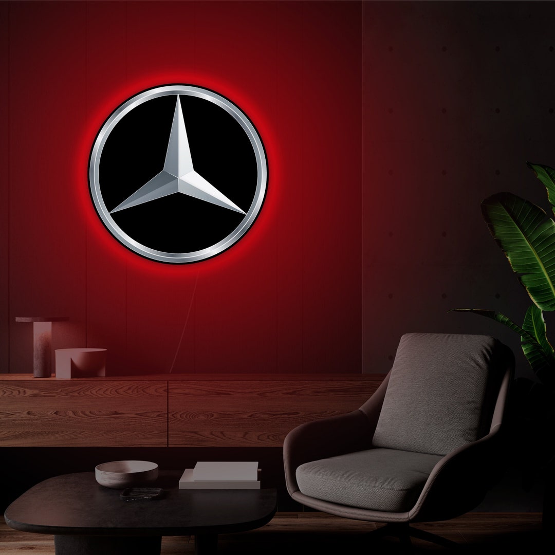 Mercedes Neon Sign Mercedes Led Mercedes Light Sign Etsy