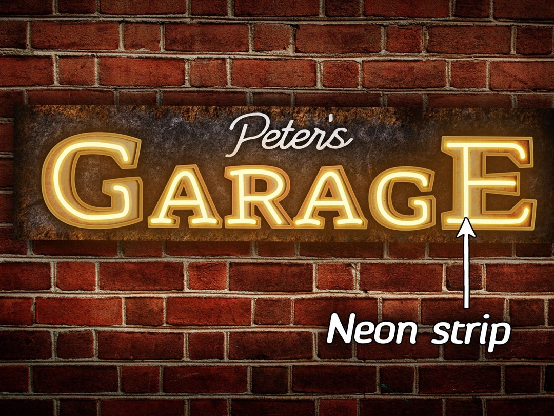 Personalized Garage Neon Sign, Custom Garage Neon Sign, Garage Name