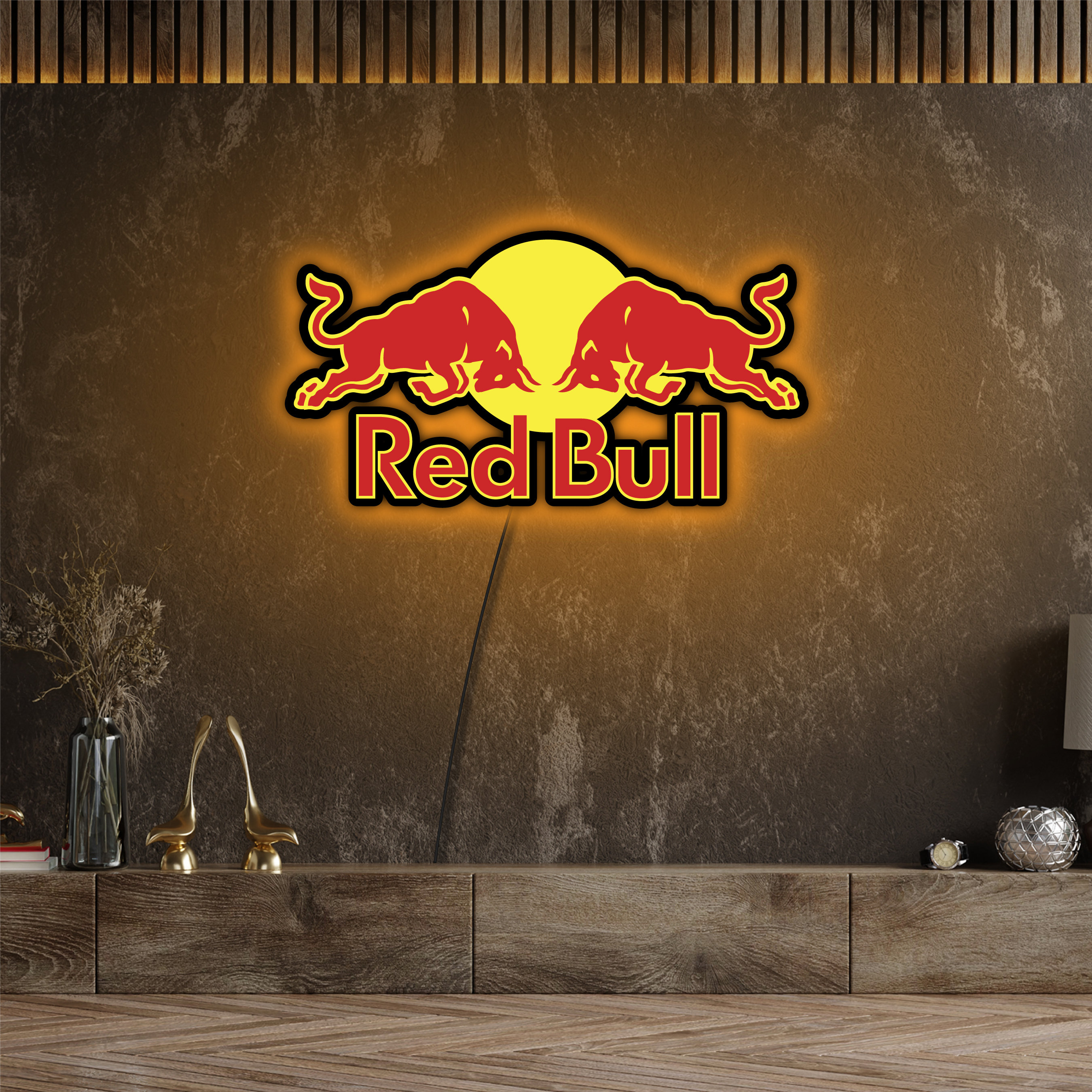 Red Bull Neon Sign Red Bull Led Red Bull Light Sign Red Etsy UK
