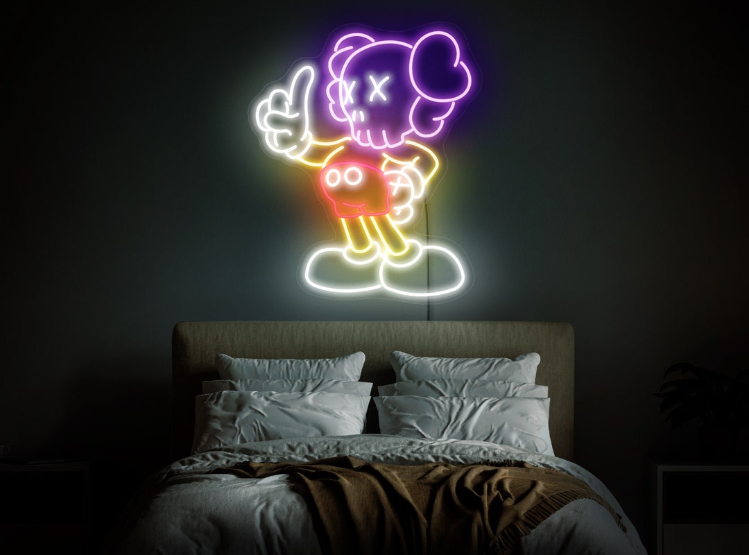 Kaws Neon Sign, Kaws Led, Kaws Companion Neon, Kaws Gift, Modern Neon