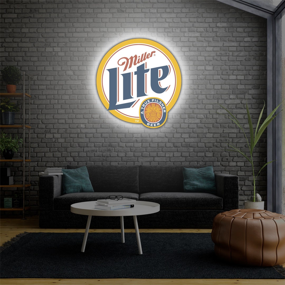 Miller Lite Neon Sign, Miller Lite Logo, Miller Lite Led Sign, Beer