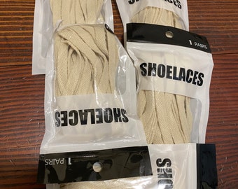 Beige Cream Ivory Oatmeal Sail Vanilla Flat Shoe Laces for Sneakers