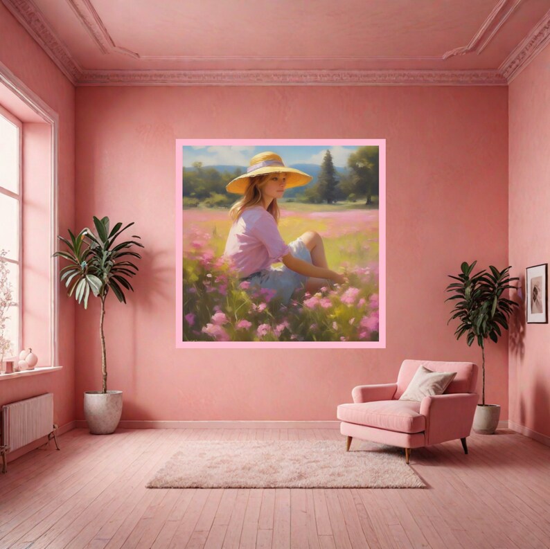 Pink Vintage Wall Art Print, Trendy Printable Wall Art, Pink Vintage ...