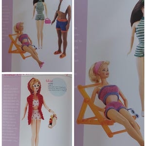 fashion doll 11.5-inch digital knitting patterns of beachwear in cotton yarns. This is a digital download.