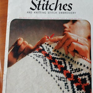 Digital PDF of Fair Isle Stitches graphs and Knitting stitch embroidery. This is a digital download.