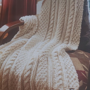 Vintage digital PDF Afghan to knit. This is a digital download.