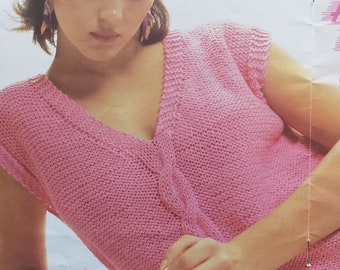 Vintage summer top to knit for women