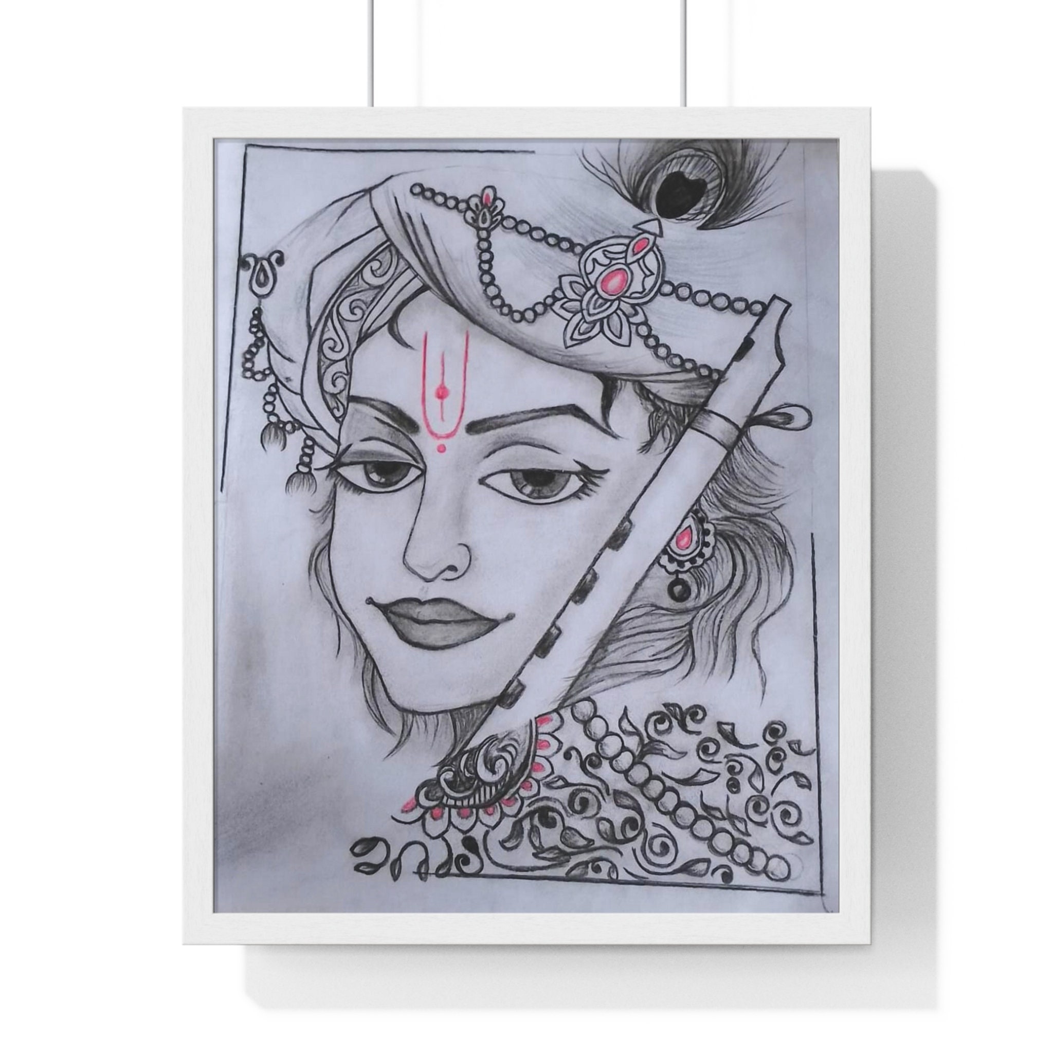 Lord Krishna Theme Drawing - Drawing Idea For Janmashtami