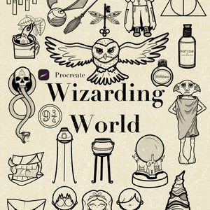 23 Sellos Procreate del Mundo Mágico, Sellos de Brujería, Sellos Mágicos, Sellos de Mago, Sellos de Fantasía, Sellos para Procrear, Artista Digital