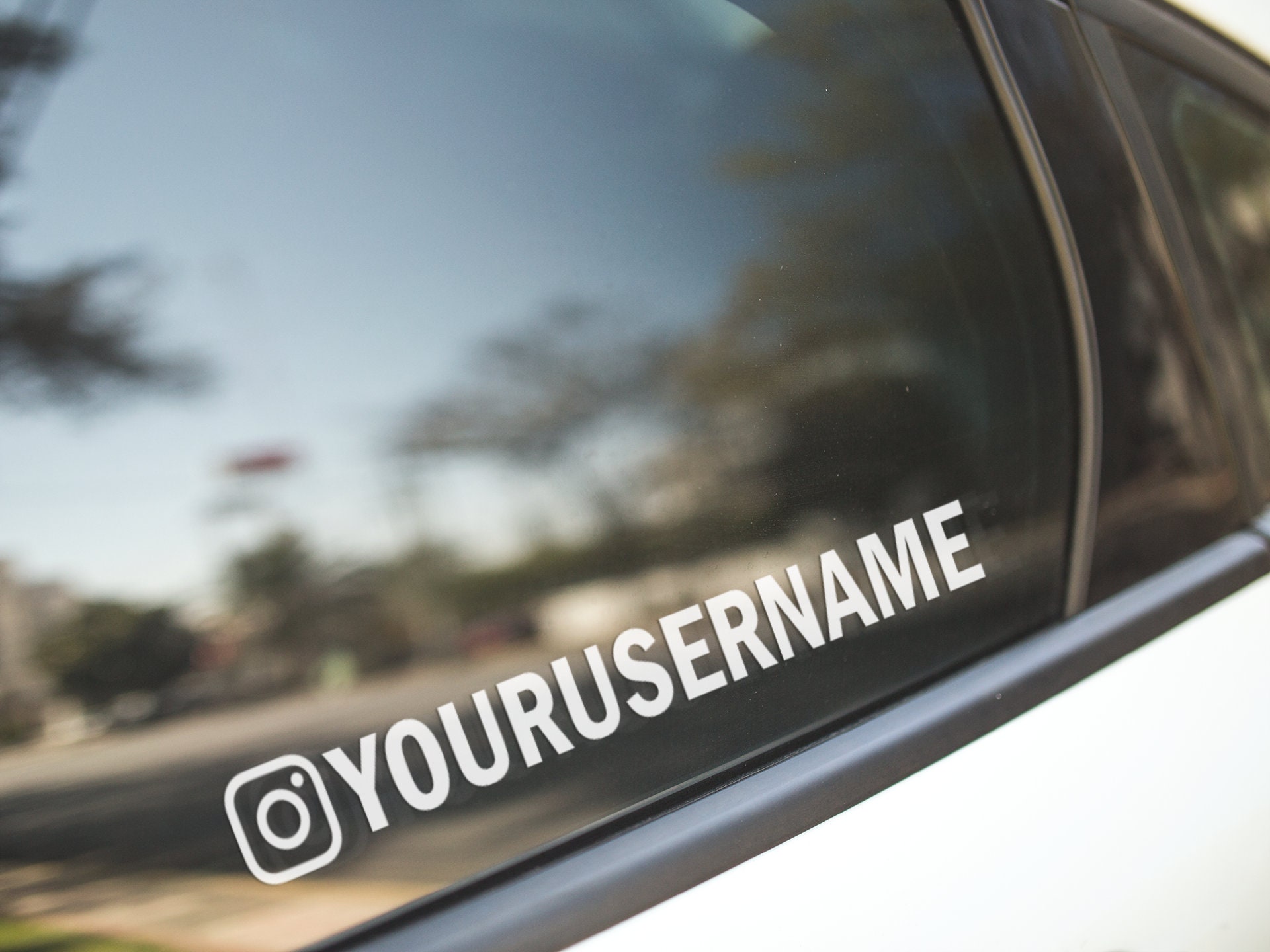 Personalized Custom Text For Instagram Username Waterproof Car and  Motorcycle Stickers Decals