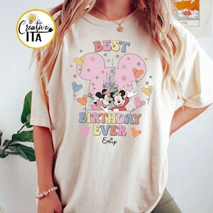 Personalized Mickey Minnie Best Birthday Ever shirt, Disney Birthday shirts, Birthday Matching Tee, Retro WDW Disneyland Bday Shirt