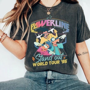 Retro Disney A Goofy Movie Powerline World Tour 95' Shirt, A Goofy Movie Shirt, Vintage Disney Powerline Shirt, Disneyland Family Trip