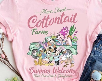 Disney Easter Main Street Cottontail Farms Shirt, Mickey and Friends Easter Bunny Shirt, Disney Easter Truck, Disney Family Easter Egg Shirt