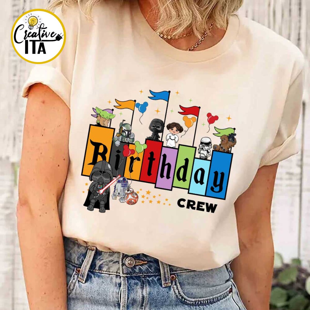 Personalized Star Wars Characters Birthday T-shirt