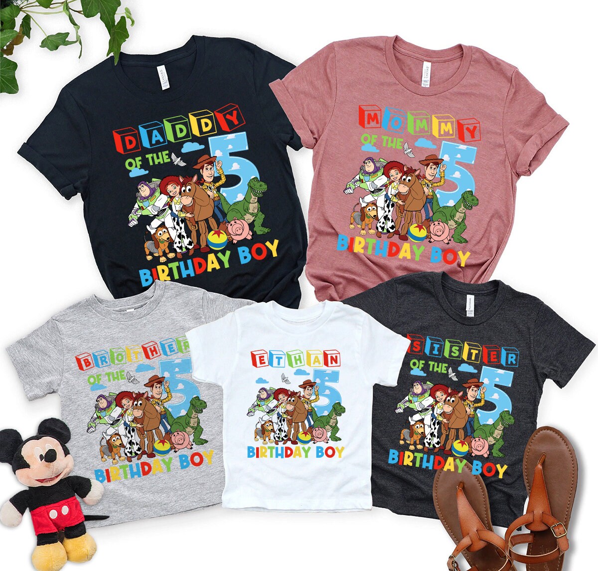 Personalized Disney Family Toy Story Birthday Shirt