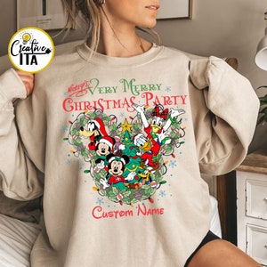 Personalized Mickey's Very Merry Christmas Party 2023 shirts, Mickey and Friends Christmas Sweatshirt, Christmas Matching Disney, Xmas Group