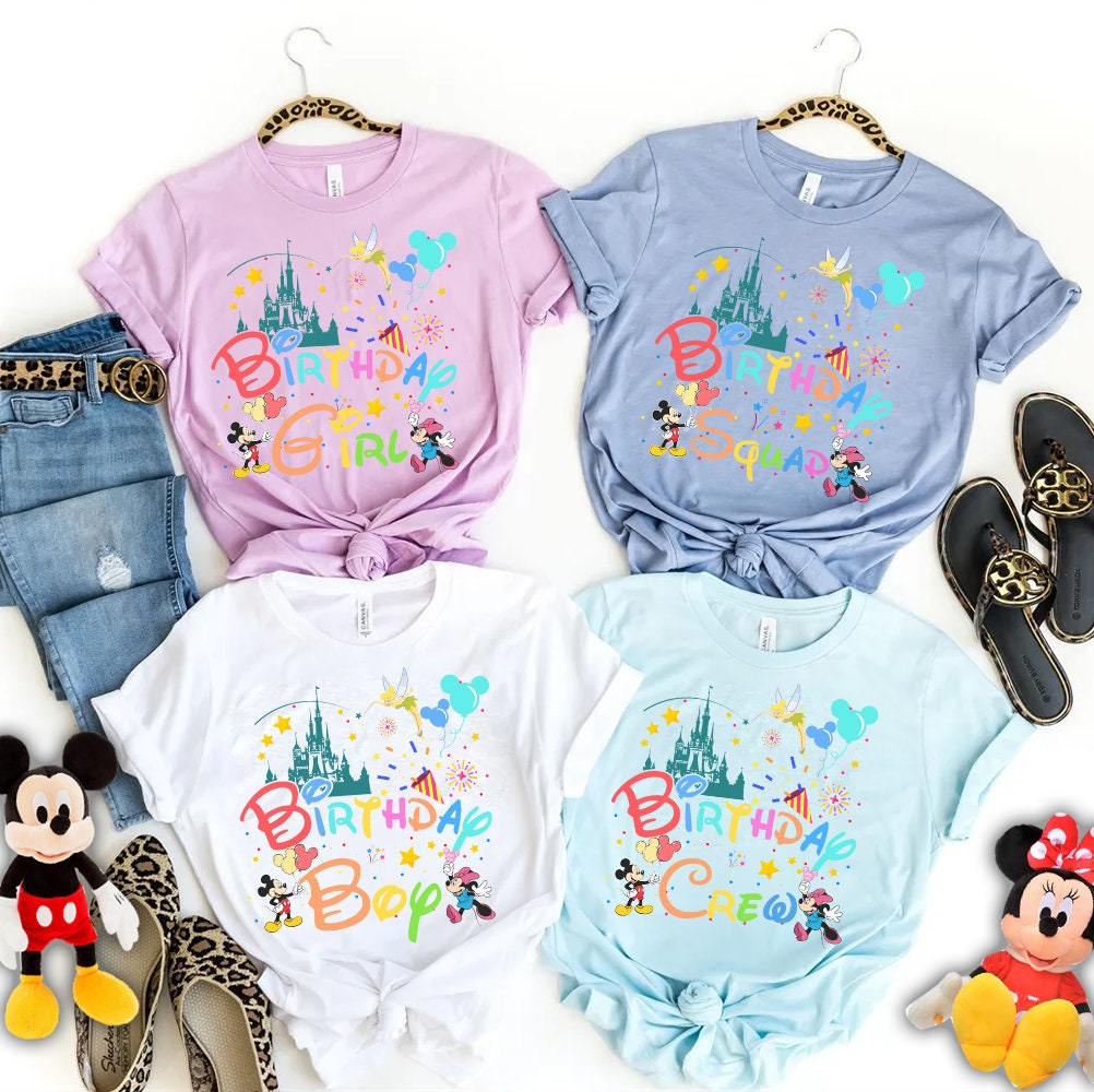 Disney Birthday Squad Shirt, Mickey Minnie Birthday Shirt