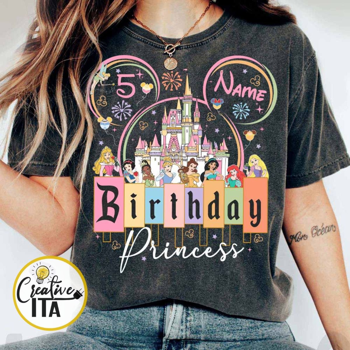 Personalized Disney Princess Birthday Shirt