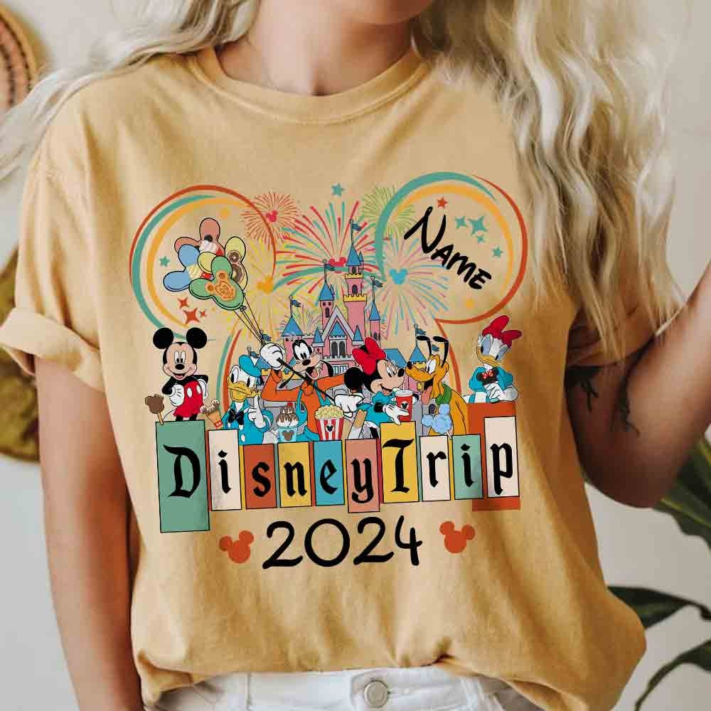 Personalized Mickey & Friends Disney Trip 2024 shirts, Matching Disney Vacation shirts
